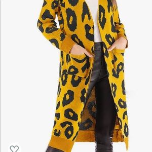 Cheetah Print Cardigan L